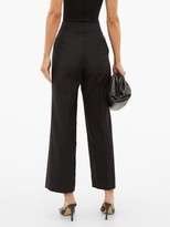 Thumbnail for your product : BLAZÉ MILANO Bumby Wool-blend Kick-flare Trousers - Navy