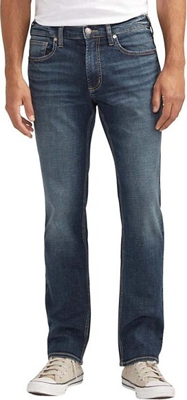 Silver Jeans Co. Men's Allan Slim Fit Straight Jeans Indigo 402 40 32