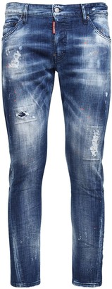 DSQUARED2 16cm Sexy Twist Cotton Denim Jeans