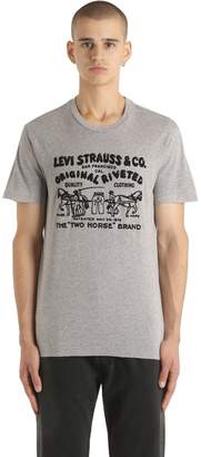 Levi's Flocked Two Horse Cotton Jersey T-Shirt
