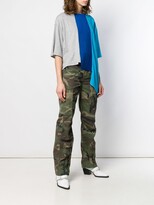 Thumbnail for your product : Unravel Project panelled asymmetric T-shirt