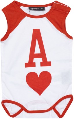 Yporque Ace Of Hearts Print Rompers