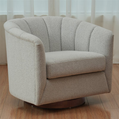 Corrigan Studio Swivel Chair Single Accent Chair Living Room Upholstered Chair