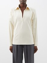 Thumbnail for your product : Totême Open-collar Washed-cotton Shirt - Sand