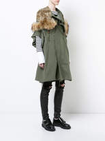 Thumbnail for your product : Junya Watanabe Cotton Parka With Faux Fur Details