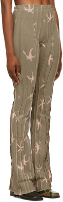 Helenamanzano SSENSE Exclusive Beige Twist 3D Stripe Lounge Pants