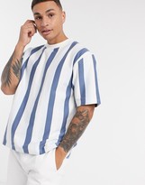 Thumbnail for your product : Topman short sleeve stripe sweat in grey