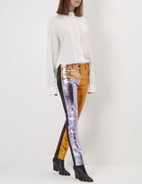 Thumbnail for your product : Haider Ackermann Tri-Colour Metallic Leather Trousers