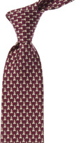 Thumbnail for your product : Ferragamo Burgundy Dog Silk Tie