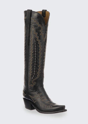 Lucchese Priscilla Suede Western Knee Boots (Made to Order)