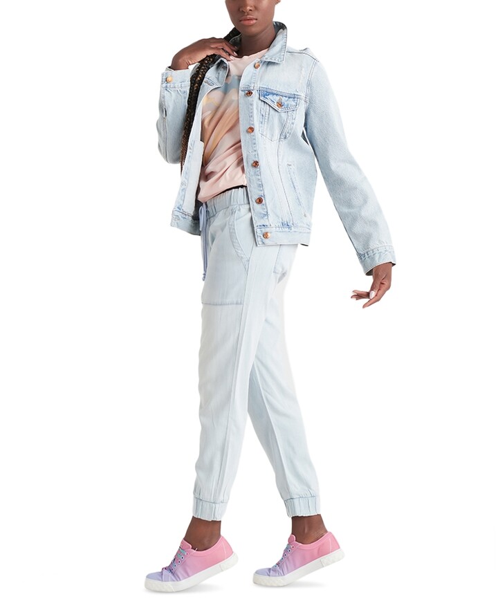 petite black denim jacket