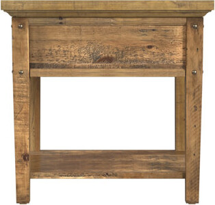 Millwood Pines Eniileri Reclaimed Wood Charging End Table