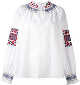 Tibi - blouse brodée - women - coton 