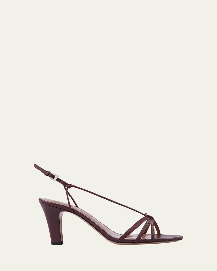 Paris Texas Bianca Leather Strappy Slingback Sandals