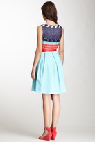 Thumbnail for your product : Eva Franco Pleated Stripe Linen Dress