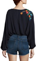 Thumbnail for your product : Free People Up And Away Embroidered Cropped Top