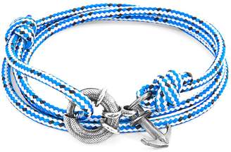 CLYDE ANCHOR & CREW - Blue Dash Anchor Silver & Rope Bracelet