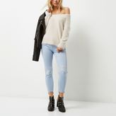 Thumbnail for your product : River Island Womens Petite light blue Amelie super skinny jeans