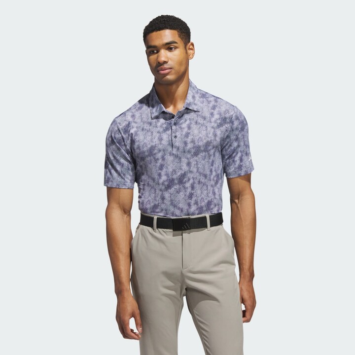 adidas Ultimate365 Textured Print Polo Shirt Collegiate Navy S Mens