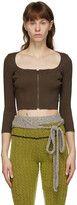 Thumbnail for your product : Eckhaus Latta Brown Ride Corset Top