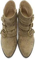 Thumbnail for your product : Chloé Beige Embellished Three Strap Ankle Boots