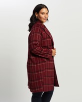 Thumbnail for your product : Atmos & Here Atmos&Here Curvy - Women's Red Coats - Jalda Wool Blend Coat - Size 20 at The Iconic