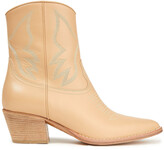 Thumbnail for your product : Valentino Garavani Embroidered Leather Ankle Boots