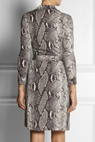 Thumbnail for your product : Diane von Furstenberg New Jeanne python-print silk-jersey wrap dress