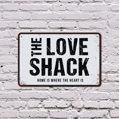 SignMission Love Shack 13 Inch x 20 Inch Plastic Sign