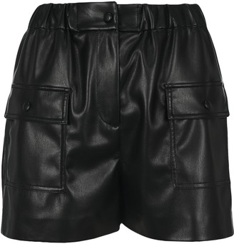 high waisted leather shorts