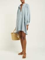 Thumbnail for your product : Berenice White Story Linen Painter Dress - Womens - Blue