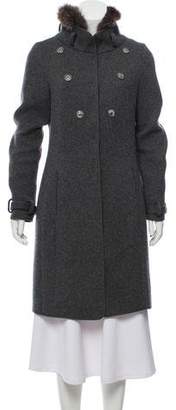 Brunello Cucinelli Fur-Accented Sweater Coat