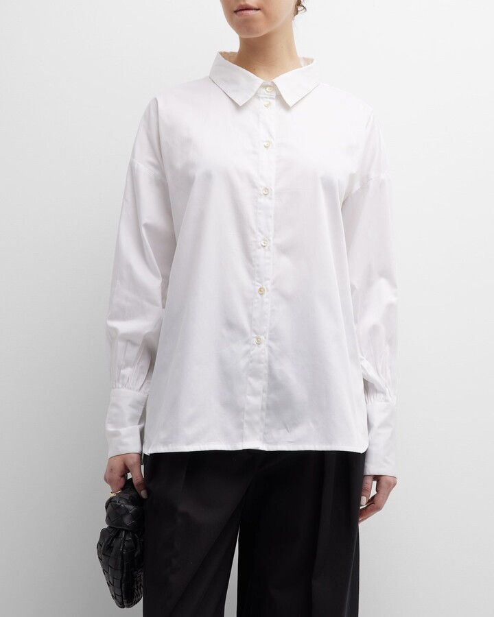 LAUDE the Label Museo Bishop-Sleeve Organic Cotton Shirt - ShopStyle