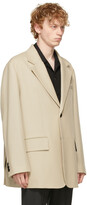 Thumbnail for your product : Solid Homme Beige Wool Oversized Blazer