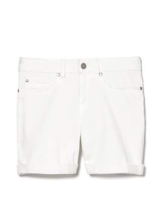 Vince Camuto White Denim Cuffed Shorts