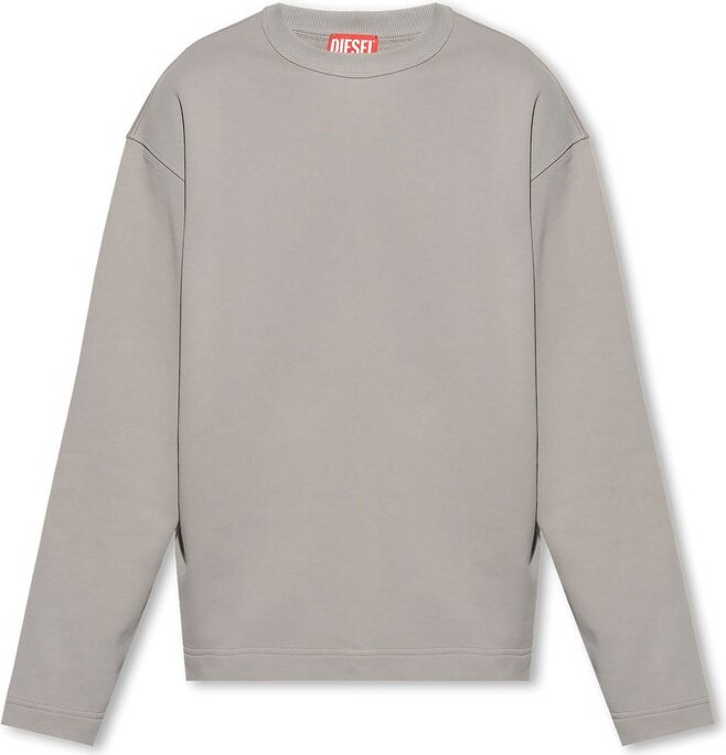 【DIESEL】S-Macsis-Od Diesel S-Macsis-Od Logo Patch Oversized Sweatshirt - ShopStyle