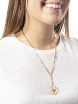 Thumbnail for your product : Foundrae Large Protection Medallion On Classic FOB Clip Chain Necklace - Yellow Gold