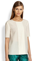 Thumbnail for your product : St. John Front-Pleat Blouse