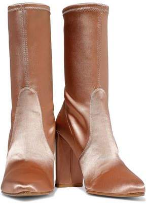 Stuart Weitzman Satin Ankle Boots