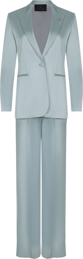 Manuel Ritz Satin Tailored Suit