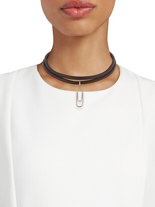 Sunburst Heart Charm Necklace on Leather Cord