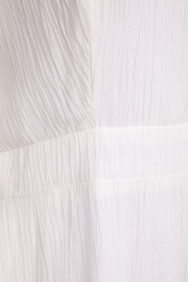 SUNDRESS Margherita Tassel-trimmed Crinkled Gauze Mini Dress