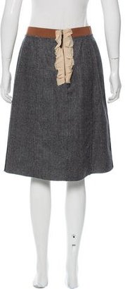Dolce & Gabbana Wool Patterned Knee-Length Skirt