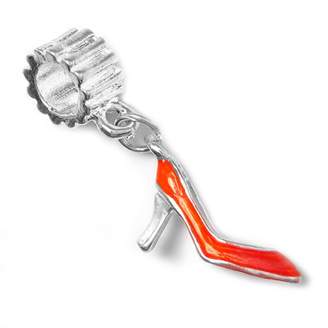 Olympia Elegant Dangling Red Enameled High Heel Shoe Charm by Beads & Charms - Compatible With Major Brand Bracelets & Necklaces
