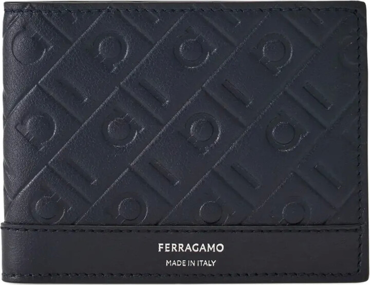 Ferragamo Gancini-embossed bi-fold wallet