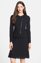 Thumbnail for your product : Santorelli Collarless Wool Crepe Jacket
