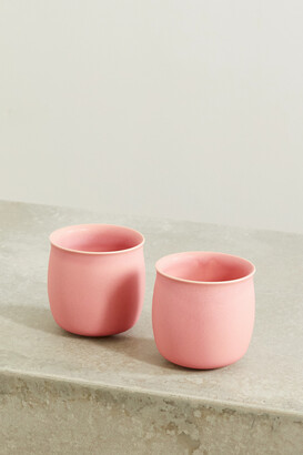 Raawii Alev Set Of Two Medium Earthenware Cups - Pink