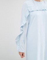 Thumbnail for your product : Fashion Union Shift Dress With Pleated Ruffle Trim
