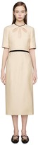 Thumbnail for your product : Gucci Wool silk sheath dress with cut-out detail
