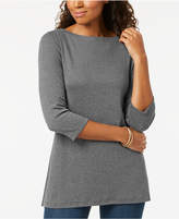 Thumbnail for your product : Karen Scott Cotton Boat-Neck Tunic, Created for Macy's